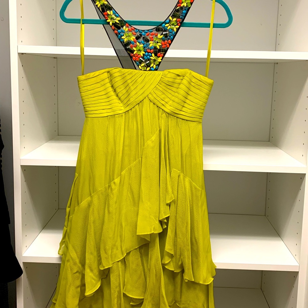 BCBGMAXAZRIA Yellow Cocktail Dress